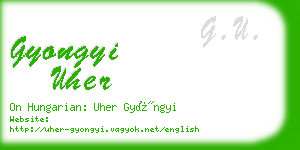 gyongyi uher business card
